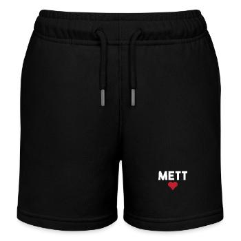 Mett Fleischher Liebhaber von Mettigel und Fleisch - Kinder Organic Joggingshorts Mini Bolter von Stanley/Stella - Schwarz - Vorne