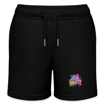 80er Party Crew - 80er Jahre - bunt + verrückt - Kinder Organic Joggingshorts Mini Bolter von Stanley/Stella - Schwarz - Vorne