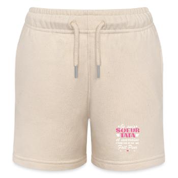 Schwester Tata und Patentante - Kinder Organic Joggingshorts Mini Bolter von Stanley/Stella - Natur - Vorne