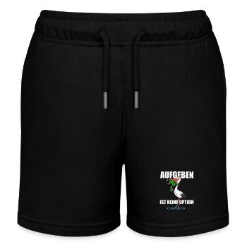 Frosch und Storch - Aufgeben ist keine Option - Kinder Organic Joggingshorts Mini Bolter von Stanley/Stella - Schwarz - Vorne
