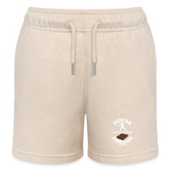 Fechten löst meine Probleme - Schoko Spruch - Kinder Organic Joggingshorts Mini Bolter von Stanley/Stella - Natur - Vorne