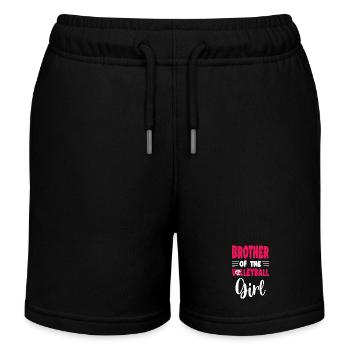 Brother Of the Birthday Girl Volleyball Family - Kids Organic Sweat Shorts by Stanley/Stella - black - Front