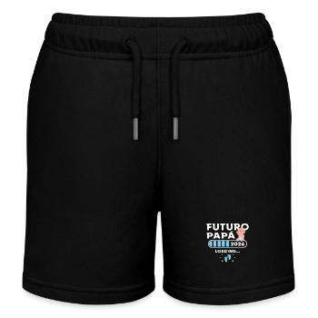 Zukünftiger Papst 2026 Erster Vater 2026 - Kinder Organic Joggingshorts Mini Bolter von Stanley/Stella - Schwarz - Vorne