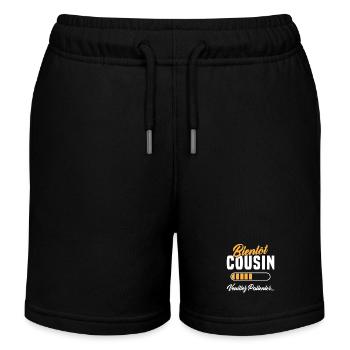 Bientôt Cousin veuillez patienter - Short de jogging enfant bio Stanley/Stella - noir - Devant