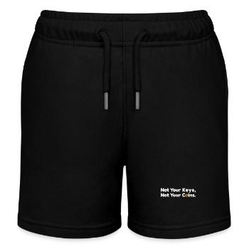 Bitcoin Not Your Keys Not Your Coins - Kids Organic Sweat Shorts by Stanley/Stella - black - Front