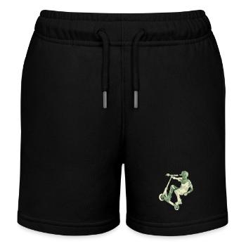Camouflage Rider Trottinette Adolescent - Short de jogging enfant bio Stanley/Stella - noir - Devant