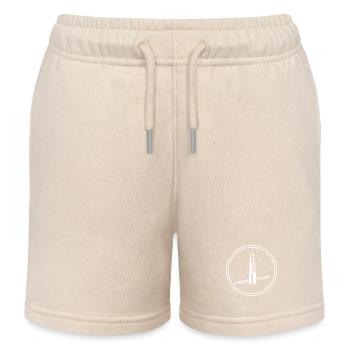 Make Up Cosmetic Icon - Kids Organic Sweat Shorts by Stanley/Stella - soft Ecru - Front