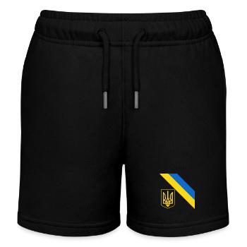 Ukrainisch - Kinder Organic Joggingshorts Mini Bolter von Stanley/Stella - Schwarz - Vorne