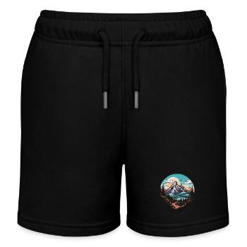 Paysage de montagnes - Short de jogging enfant bio Stanley/Stella - noir - Devant