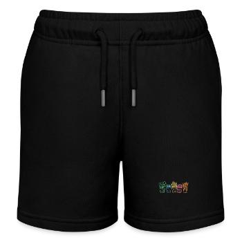 Cacti Succulents Flowers - Kids Organic Sweat Shorts by Stanley/Stella - black - Front