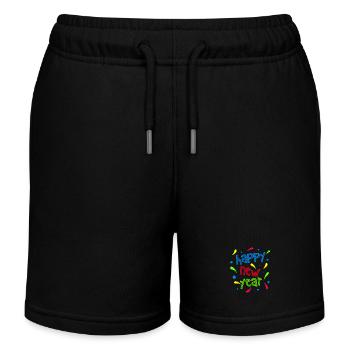 HAPPY NEW YEAR FROHES NEUES JAHR FEIERN - Kinder Organic Joggingshorts Mini Bolter von Stanley/Stella - Schwarz - Vorne