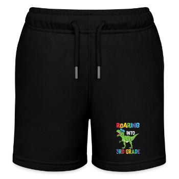 Rugissant en 3ème classe Dino shirt pour la 3ème classe - Short de jogging enfant bio Stanley/Stella - noir - Devant