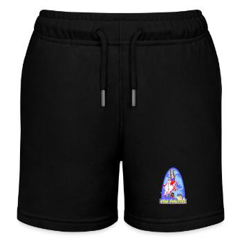 Surferdude -Wellenreiter - Kinder Organic Joggingshorts Mini Bolter von Stanley/Stella - Schwarz - Vorne