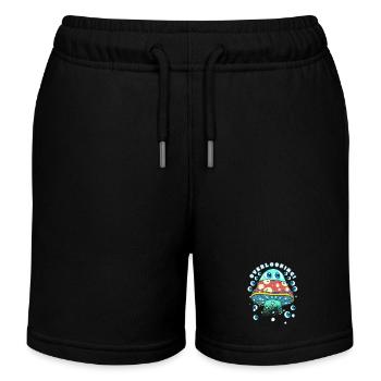 Ufo - Kinder Organic Joggingshorts Mini Bolter von Stanley/Stella - Schwarz - Vorne