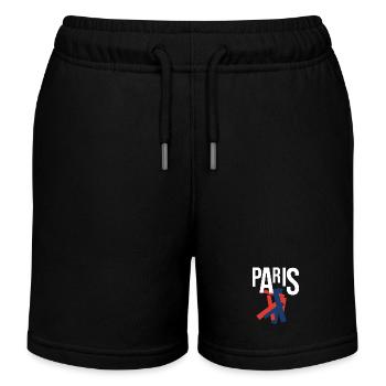 Souvenir créatif Paris - Short de jogging enfant bio Stanley/Stella - noir - Devant