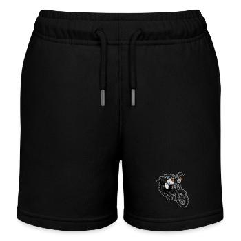 S51 (blanc) // Illustration - Short de jogging enfant bio Stanley/Stella - noir - Devant