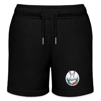 Lièvre arctique - Short de jogging enfant bio Stanley/Stella - noir - Devant
