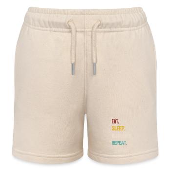 Eat Sleep K-Drama Repeat Corée Fan Movie T-shirt - Short de jogging enfant bio Stanley/Stella - écru doux - Devant