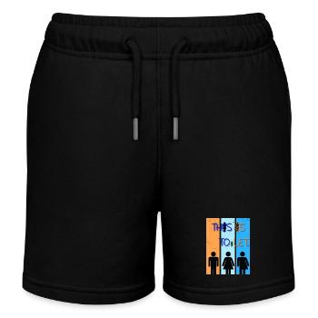 C’est TOiLET - Short de jogging enfant bio Stanley/Stella - noir - Devant