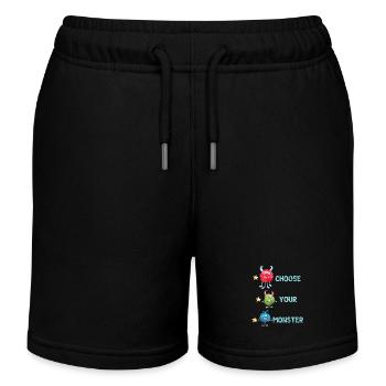 Wähle dein Monster - Kinder Organic Joggingshorts Mini Bolter von Stanley/Stella - Schwarz - Vorne