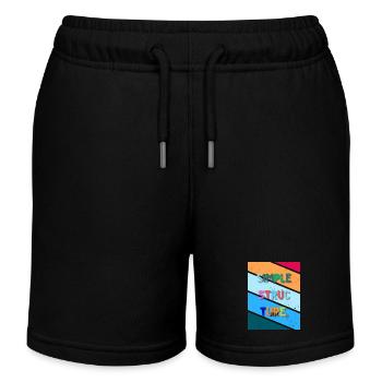 Conception simple. Structure simple 2024. - Short de jogging enfant bio Stanley/Stella - noir - Devant
