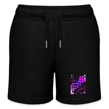 Bausteine Spieler - Kinder Organic Joggingshorts Mini Bolter von Stanley/Stella - Schwarz - Vorne