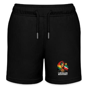 Ich bin Black History - Kinder Organic Joggingshorts Mini Bolter von Stanley/Stella - Schwarz - Vorne