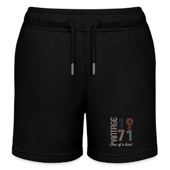 53e anniversaire 1971 - idée cadeau rétro Vintage - Short de jogging enfant bio Stanley/Stella - noir - Devant
