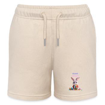 Joyeuses Pâques - Short de jogging enfant bio Stanley/Stella - écru doux - Devant