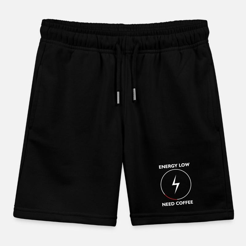 ENERGY LOW NEED COFFEE Kids Organic Sweat Shorts by Stanley/Stella