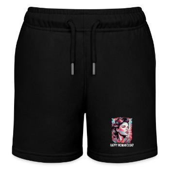 International Women's Day - Kids Organic Sweat Shorts by Stanley/Stella - black - Front