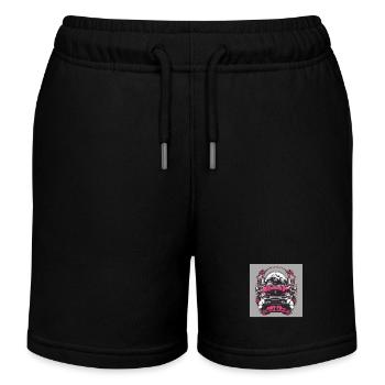 Pinkes Auto - Kinder Organic Joggingshorts Mini Bolter von Stanley/Stella - Schwarz - Vorne