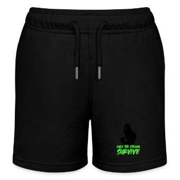 Gorille fort - Short de jogging enfant bio Stanley/Stella - noir - Devant