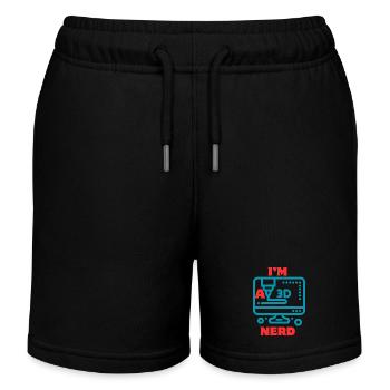 3D-Drucker Spezialist I'm a 3d nerd - Kinder Organic Joggingshorts Mini Bolter von Stanley/Stella - Schwarz - Vorne