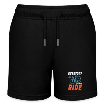 Chaque jour est une bonne balade à vélo - Short de jogging enfant bio Stanley/Stella - noir - Devant