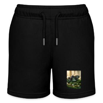 RitterSchlummer - Kinder Organic Joggingshorts Mini Bolter von Stanley/Stella - Schwarz - Vorne