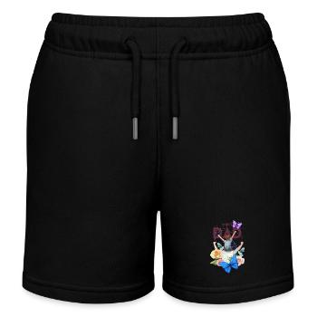 Super Dad - Hero of Everyday Life - Kids Organic Sweat Shorts by Stanley/Stella - black - Front