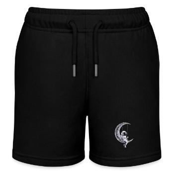 Moon Swing Astronaut Adventure - Kids Organic Sweat Shorts by Stanley/Stella - black - Front