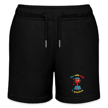 TheOnlyWayIsPositive - Mat Rose - Kinder Organic Joggingshorts Mini Bolter von Stanley/Stella - Schwarz - Vorne