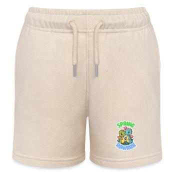 SPRING RAWRRR - Kids Organic Sweat Shorts by Stanley/Stella - soft Ecru - Front