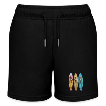 Surfende Skelette: Eine Reise jenseits der Wellen - Kinder Organic Joggingshorts Mini Bolter von Stanley/Stella - Schwarz - Vorne