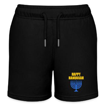HAPPY HANUKKAH - Short de jogging enfant bio Stanley/Stella - noir - Devant