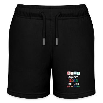 Kita Abgänger 2024 Legende Verlässt das Gelände - Kinder Organic Joggingshorts Mini Bolter von Stanley/Stella - Schwarz - Vorne