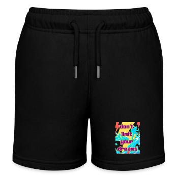 Ne limitez pas vos rêves - Short de jogging enfant bio Stanley/Stella - noir - Devant