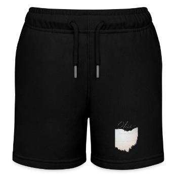Ohio (USA) | echter Volleyball | Landkarte Script - Kinder Organic Joggingshorts Mini Bolter von Stanley/Stella - Schwarz - Vorne
