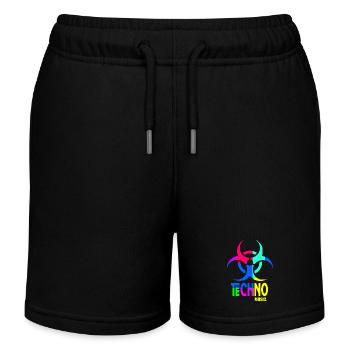 Techno-Musik - Kinder Organic Joggingshorts Mini Bolter von Stanley/Stella - Schwarz - Vorne