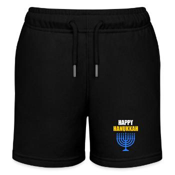 HAPPY HANUKKAH - Short de jogging enfant bio Stanley/Stella - noir - Devant
