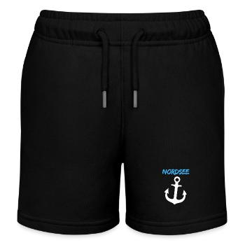 Nordsee - Kinder Organic Joggingshorts Mini Bolter von Stanley/Stella - Schwarz - Vorne