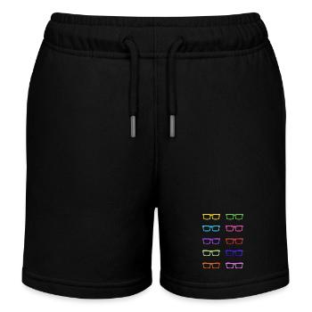 Colourful Glasses - Kids Organic Sweat Shorts by Stanley/Stella - black - Front