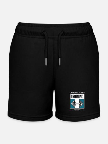 Training - Kinder Organic Joggingshorts Mini Bolter von Stanley/Stella - Schwarz